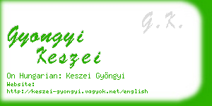 gyongyi keszei business card